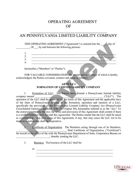 Pennsylvania Limited Liability Company .